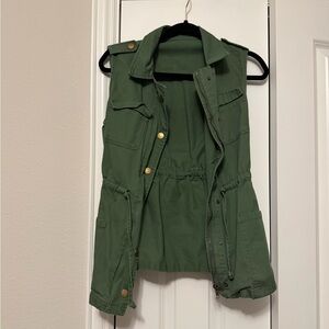 Allegra K Olive Green Vest